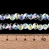 Electroplate Transparent Glass Beads Strands EGLA-Q133-01A-14-4