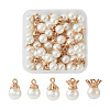 Craftdady 50Pcs 5 Styles Resin Imitation Pearl Pendants FIND-CD0001-32-1