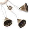 Iron Bell Pendant Decoration HJEW-JM02482-4