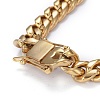 Men's 304 Stainless Steel Cuban Link Chain Bracelets BJEW-P263-B01-G-3