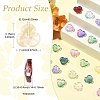 100Pcs 10 Colors Baking Paint Transparent Glass Bead Caps DGLA-FS0004-28-3