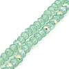 Baking Painted Transparent Glass Beads Strands DGLA-A034-J8mm-B10-1