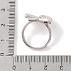 925 Sterling Silver Micro Pave Cubic Zirconia Adjustable Ring Settings STER-B003-15P-4