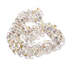 Half Rainbow Plated Electroplate Beads Strands EGLA-H104-09A-HR03-2