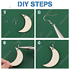DIY Moon Drop Earring Making Kits DIY-SC0018-65-4