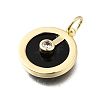 Brass Micro Pave Cubic Zirconia Pendants KK-S523-11G-2