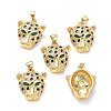 Brass Micro Pave Cubic Zirconia Pendants ZIRC-L100-123G-1