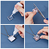 150Pcs 8 Styles Transparent Glass Square Cabochons GGLA-FH0001-04-5