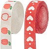2 Rolls 2 Styles 50% Cotton & 50% Rayon Ribbon OCOR-CY0003-57-7