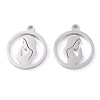 Non-Tarnish 304 Stainless Steel Pendants STAS-O142-54P-2