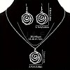 Hollow Out Vortex Alloy Pendant Necklaces & Dangle Earrings Sets FS-WGFAC7B-01-3