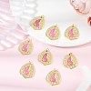 8Pcs Rack Plating Brass Enamel Pendants KK-BBC0020-68-4