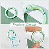 HOBBIESAY 20Pcs 10 Colors UV Plating Zinc Alloy Spring Gate Rings FIND-HY0002-98-4