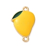 Fruit Theme Alloy Enamel Connector Charms AL-CBA95F4-01KCG-07-1