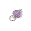 Natural Mixed Gemstone Heart Charms PALLOY-JF04905-02-5