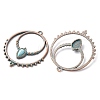 Alloy with Synthetic Turquoise Pendants FIND-B055-01D-2