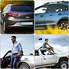 SUPERFINDINGS 4Pcs 4 Colors ABS Plastic Car Stickers AJEW-FH0003-02-6