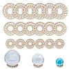 18Pcs 3 Styles Wooden Crystal Sphere Display Stands WOOD-UN0001-19-1