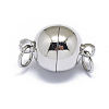 Rack Plating Brass Magnetic Clasps with Loops LS-KK-F801-03B-P-2