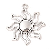 Tibetan Style Alloy Solar Eclipse Pendants TIBEP-R304-004AS-LF-1