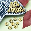 Brass Grade A Rhinestone Spacer Beads RSB038NF-04G-4