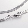 Tarnish Resistant 201 Stainless Steel Herringbone Chain Necklaces NJEW-M146-01-1