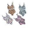 4Pcs 4 Styles Printed Acrylic Pendants MACR-FS0001-75-3