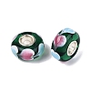 Handmade Lampwork Core European Beads LAMP-Q042-02C-3