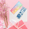 Globleland 12Pcs 12 Styles Transparent Plastic Embossing Template Folders AJEW-GL0002-19-7