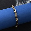 Ion Plating(IP) Rectangle 201 Stainless Steel Chain Bracelets BJEW-N240-06G-3