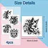 4Pcs 4 Styles PVC Stamp DIY-WH0487-0054-8