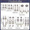 ANATTASOUL 8 Pairs 8 Style Zinc Alloy Dangle Stud Earrings for Women EJEW-AN0003-17-6