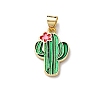 Brass Enamel Pendants LS-FIND-I054-01B-G-1