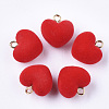 Flocky Acrylic Pendants FIND-T046-28-06-1