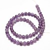 Natural Amethyst Round Bead Strands G-P072-29-6mm-2