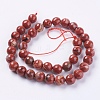 Natural Red Jasper Beads Strands G-G542-10mm-15-2