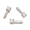 Brass Micro Pave Cubic Zirconia Charms KK-H538-19A-P-1
