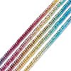 Rainbow Color Electroplate Non-magnetic Synthetic Hematite Beads Strands G-L489-F01-1