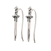 Antique Silver 316 Surgical Stainless Steel Dangle Earrings EJEW-D096-06A-AS-1