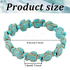 ANATTASOUL 4Pcs 4 Colors Synthetic Turquoise Tortoise Beaded Stretch Bracelets Set for Women BJEW-AN0001-26-2