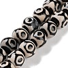 Natural Tibetan 3-Eye dZi Agate Beads Strands G-B084-A08-02-1