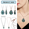 BENECREAT 4Pcs 2 Colors Teardrop Pendant Necklaces Set NJEW-BC0001-04-2