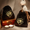 CREATCABIN 2Pcs Velvet Tarot Cards Storage Drawstring Bags TP-CN0001-09A-4