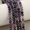 Natural Purple Fluorite Beads Strands G-P530-B08-01-2
