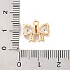 Brass Micro Pave Clear Cubic Zirconia Charms KK-C076-16G-3