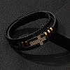 PU Leather Cord Braided Bracelets PW-WG71654-02-1