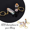 12Pcs Mini Glass Wishing Bottle Pendant Decorations with Plastic Paillette KEYC-DR00007-3