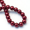Baking Paint Pearlized Glass Pearl Round Bead Strands X-HY-Q003-6mm-39-4