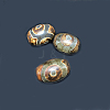 Tibetan Style 3-Eye dZi Beads X-TDZI-G009-B42-3