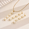 Elegant Round Plastic Imitation Pearl Pendant Necklaces & Earrings Set for Women GY5853-1